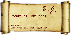 Pomázi József névjegykártya